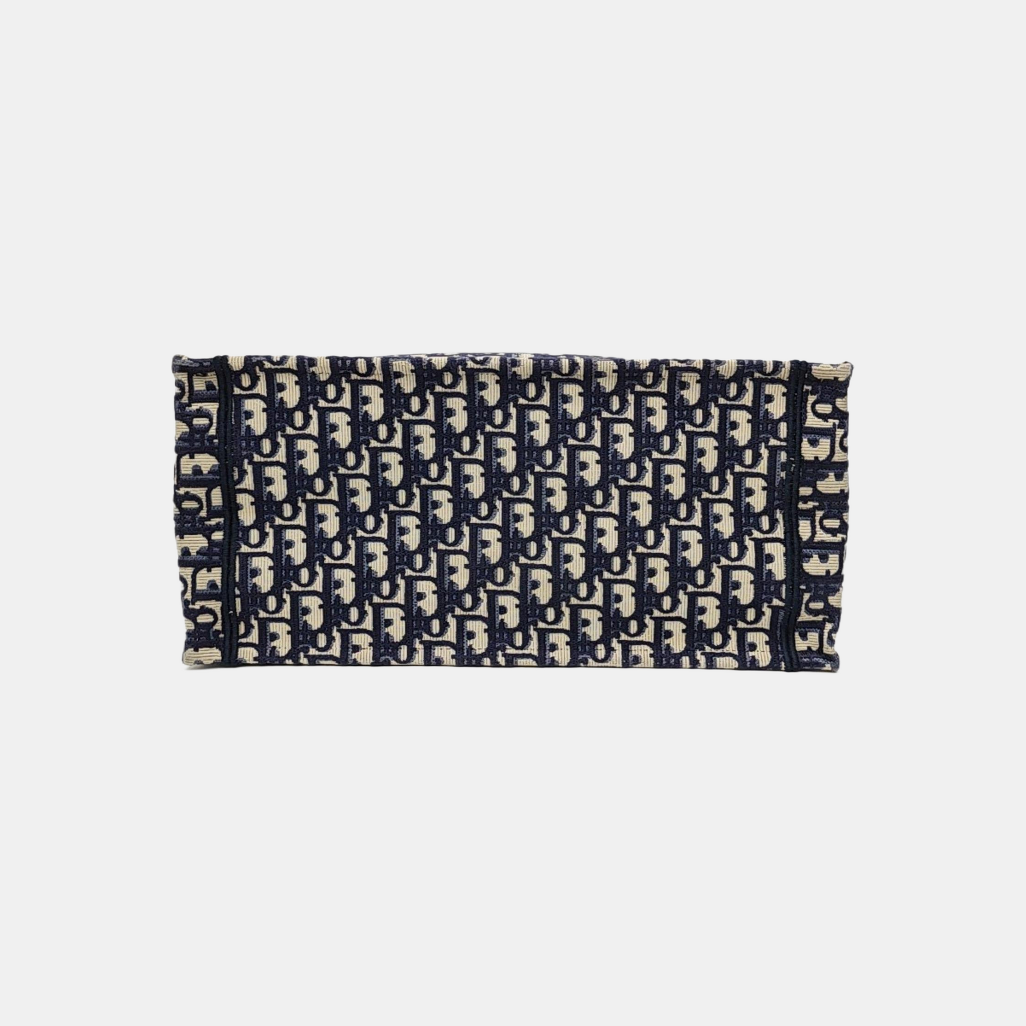 Book Tote Medium Oblique Canvas Blue