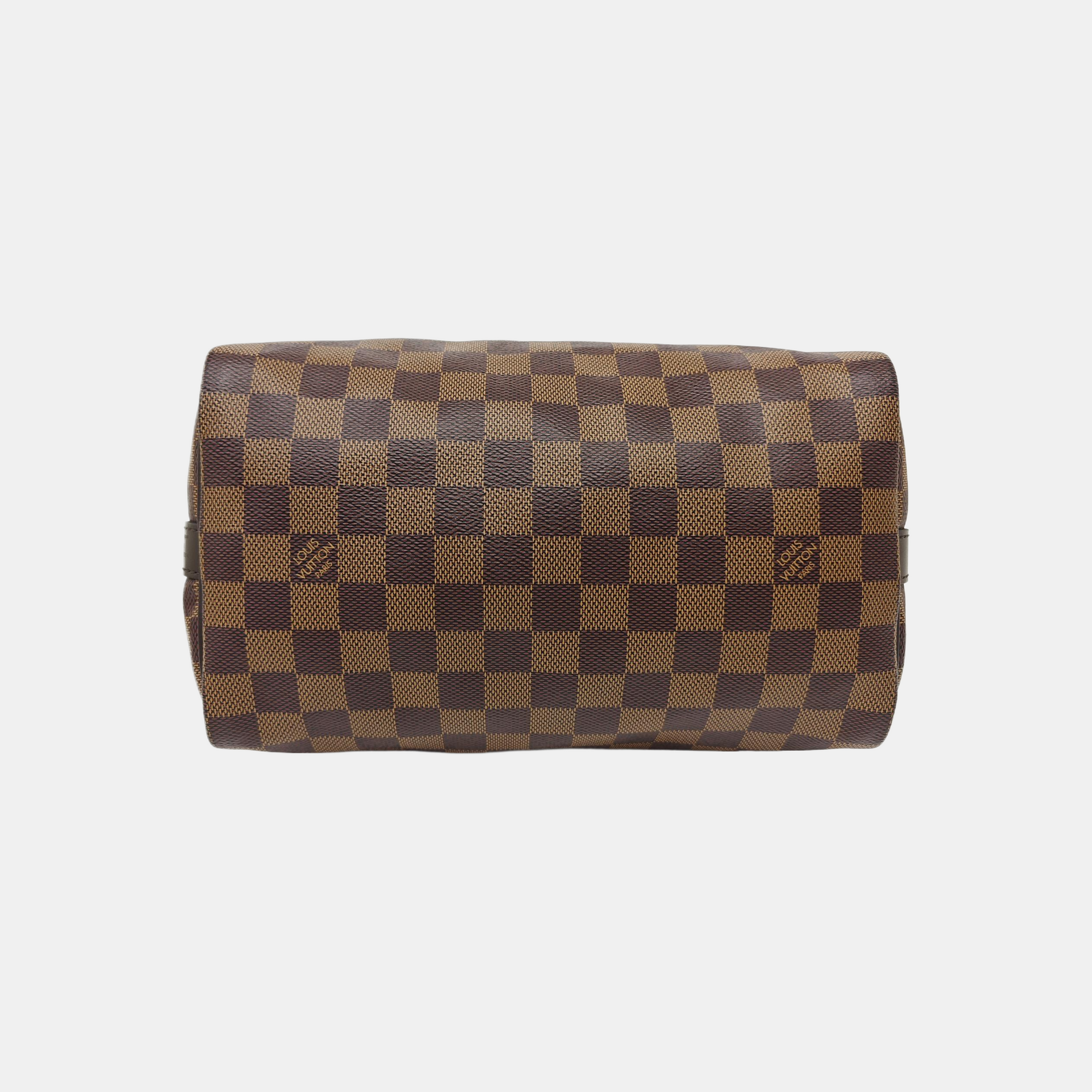 SPEEDY 25 Damier Ebene Coated Canvas Brown