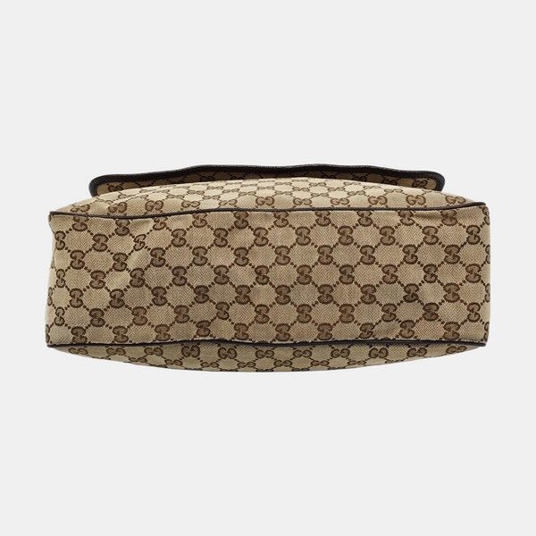 Monogram Canvas Crossbody Bag Beige