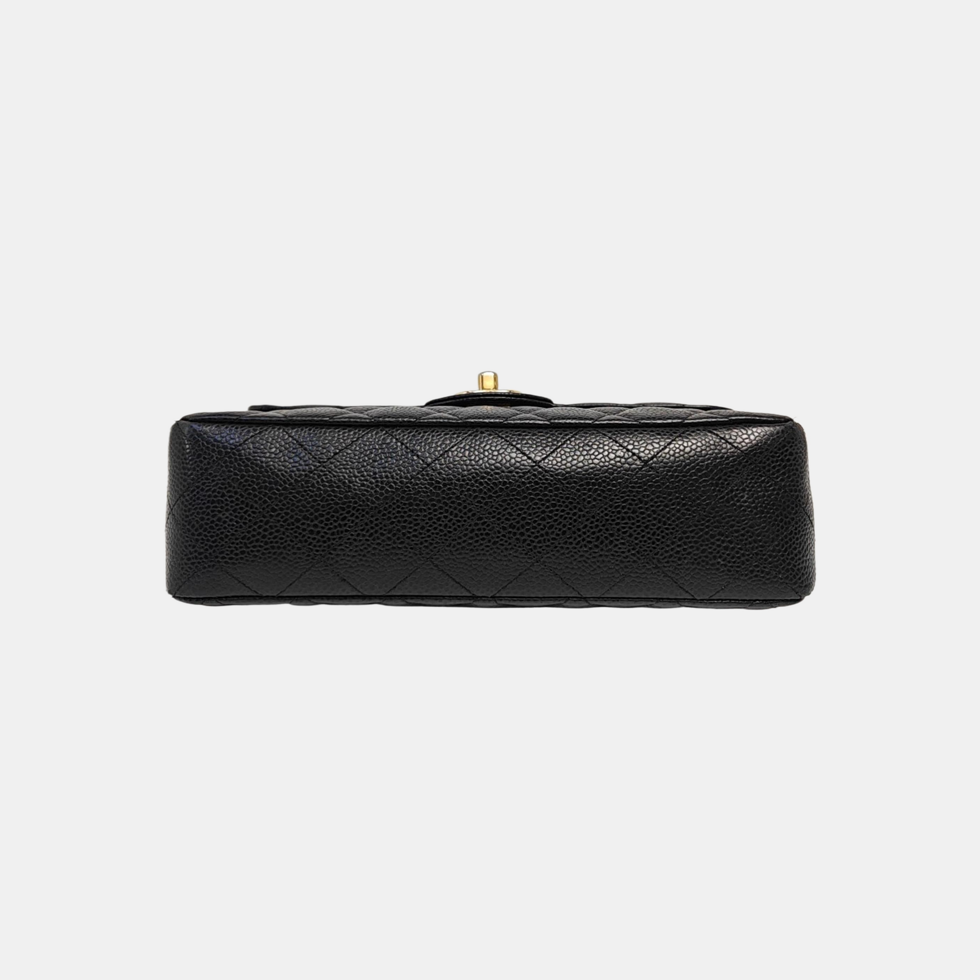 CLASSIC FLAP Small Quilted Grained Calfskin Black