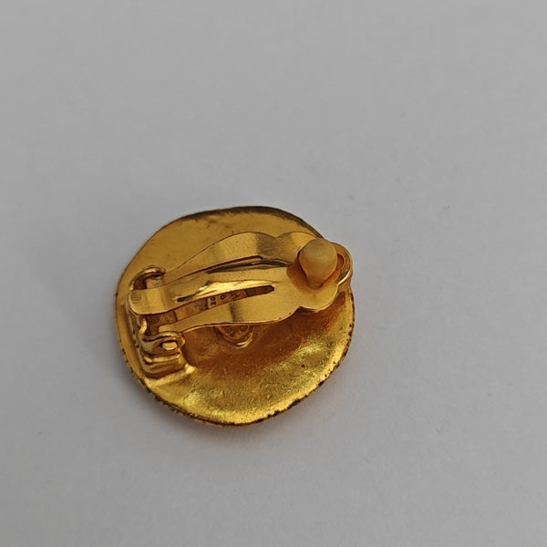 Metal Gold Clip On Earrings