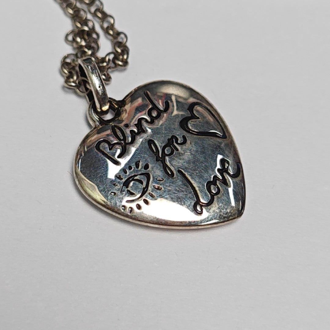 Blind For Love 925 Sterling Silver Necklace