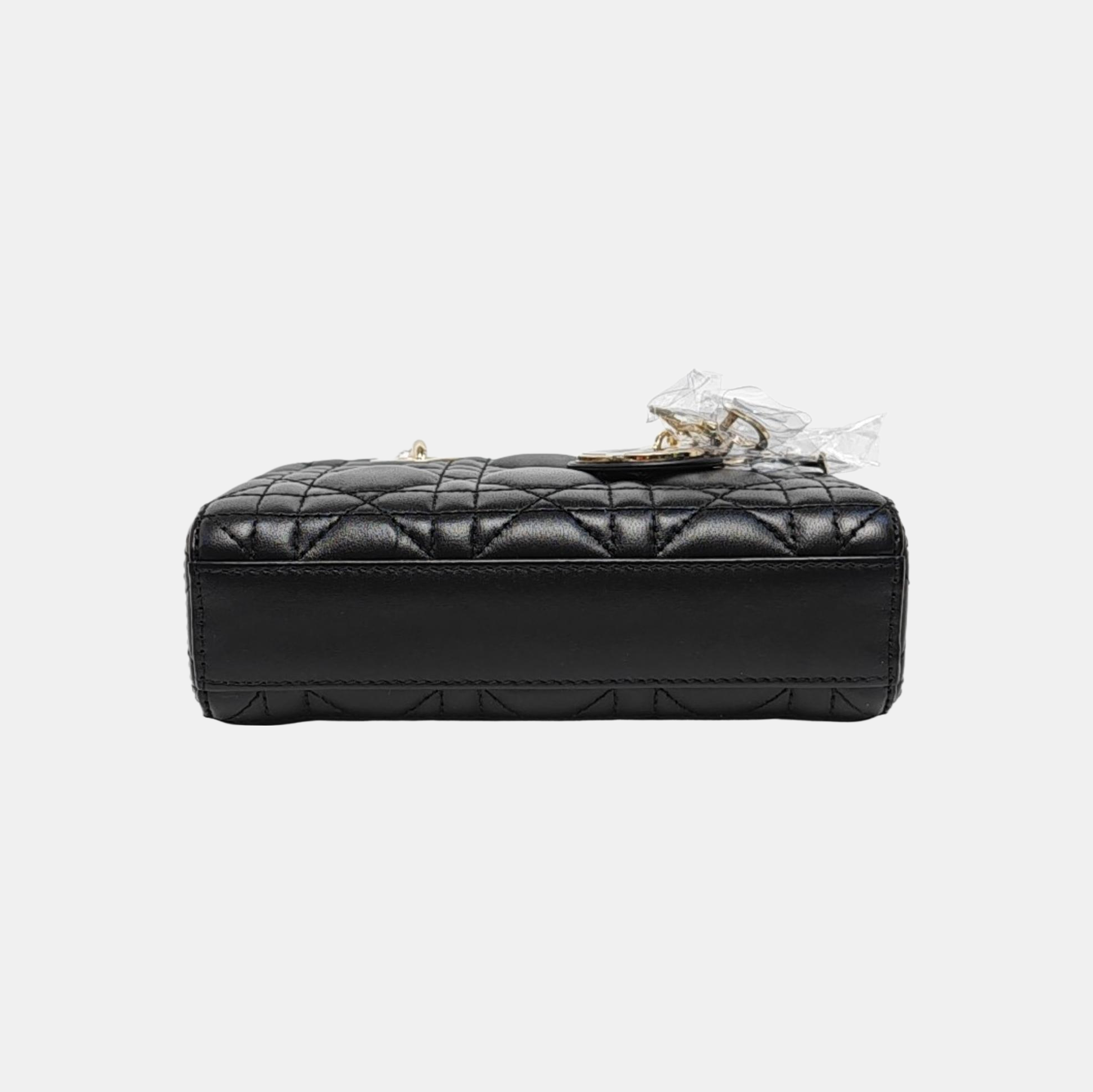 Lady Dior Mini Cannage Calfskin Black