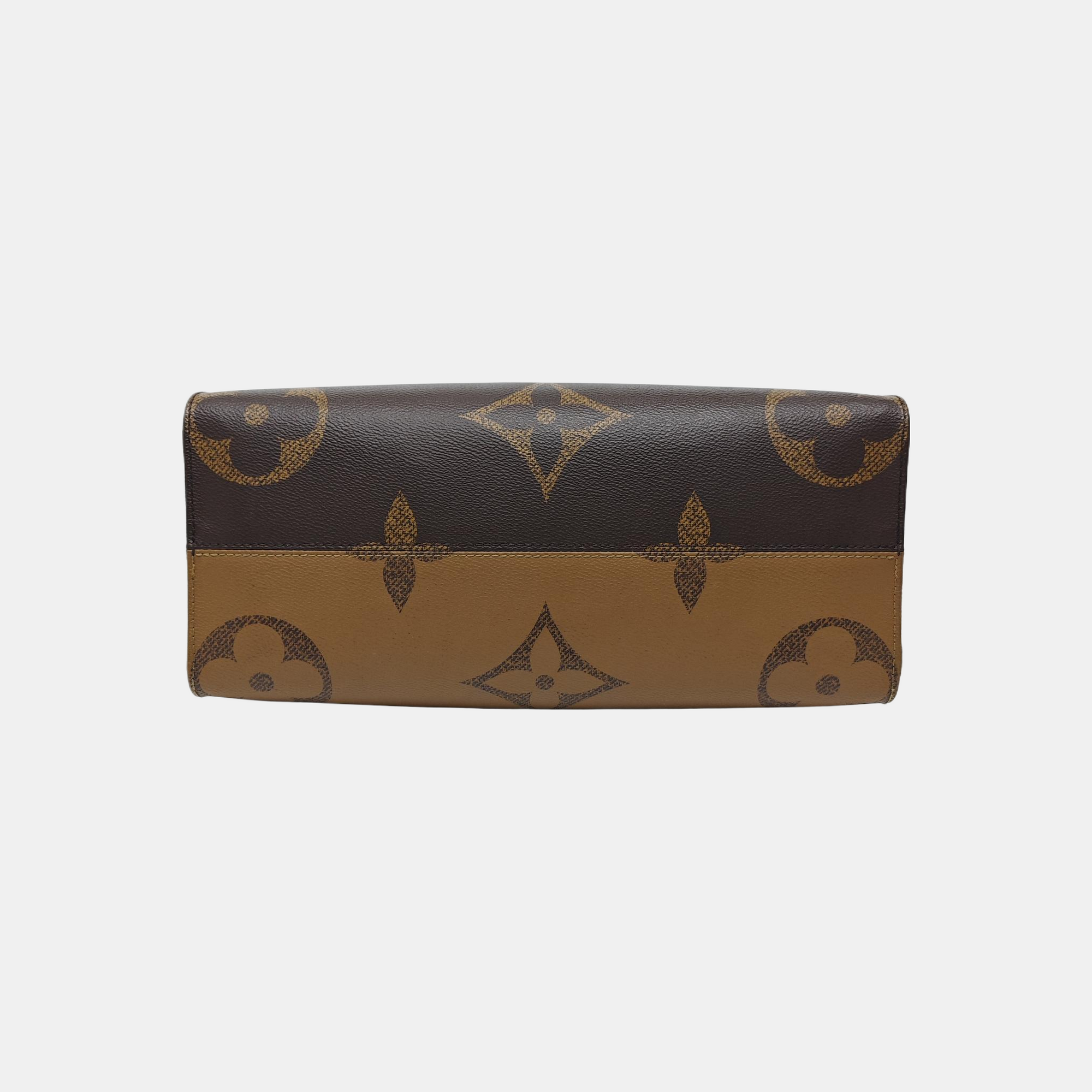 ONTHEGO MM Monogram Coated Canvas Brown
