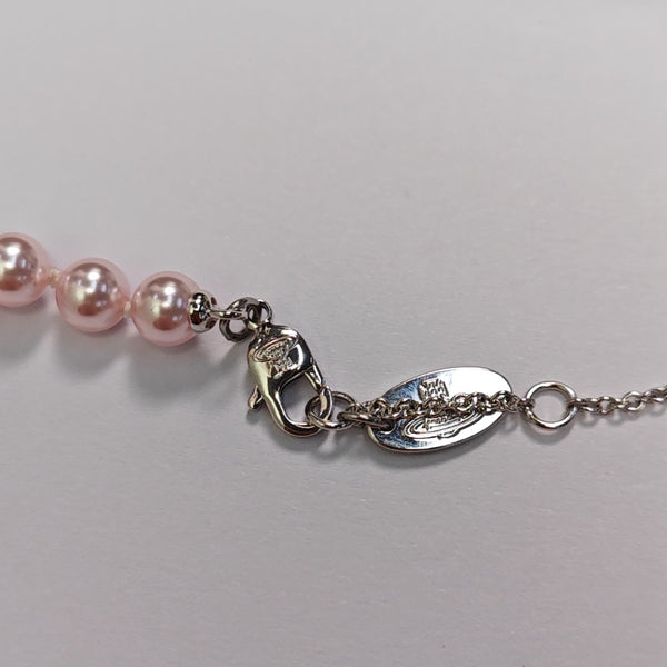 Faux Pearl Pink Necklace