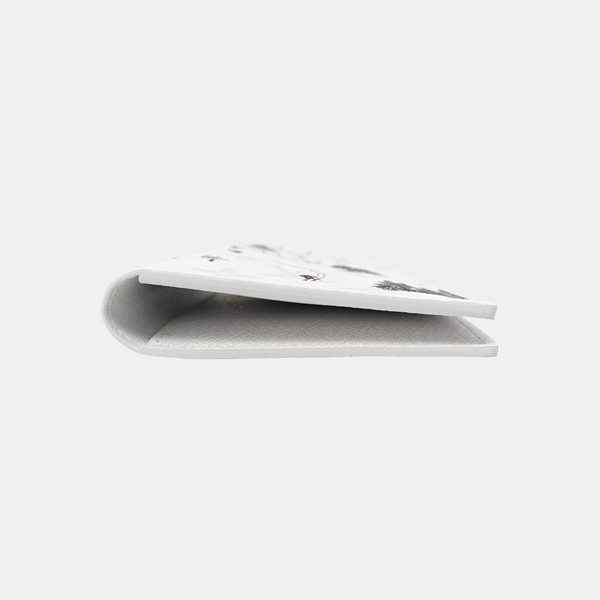 Coated Canvas Card Holder White