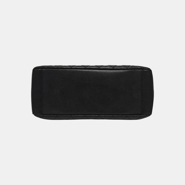 CHANEL GST Large Quilted Grained Calfskin Black