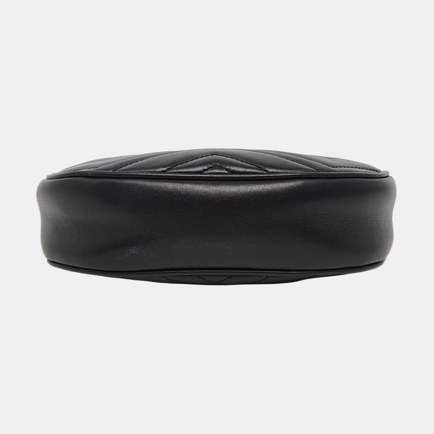 GG Marmont Mini Quilted Calfskin Black