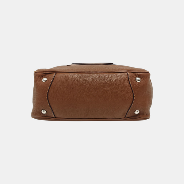 Calfskin Shoulder Bag Brown