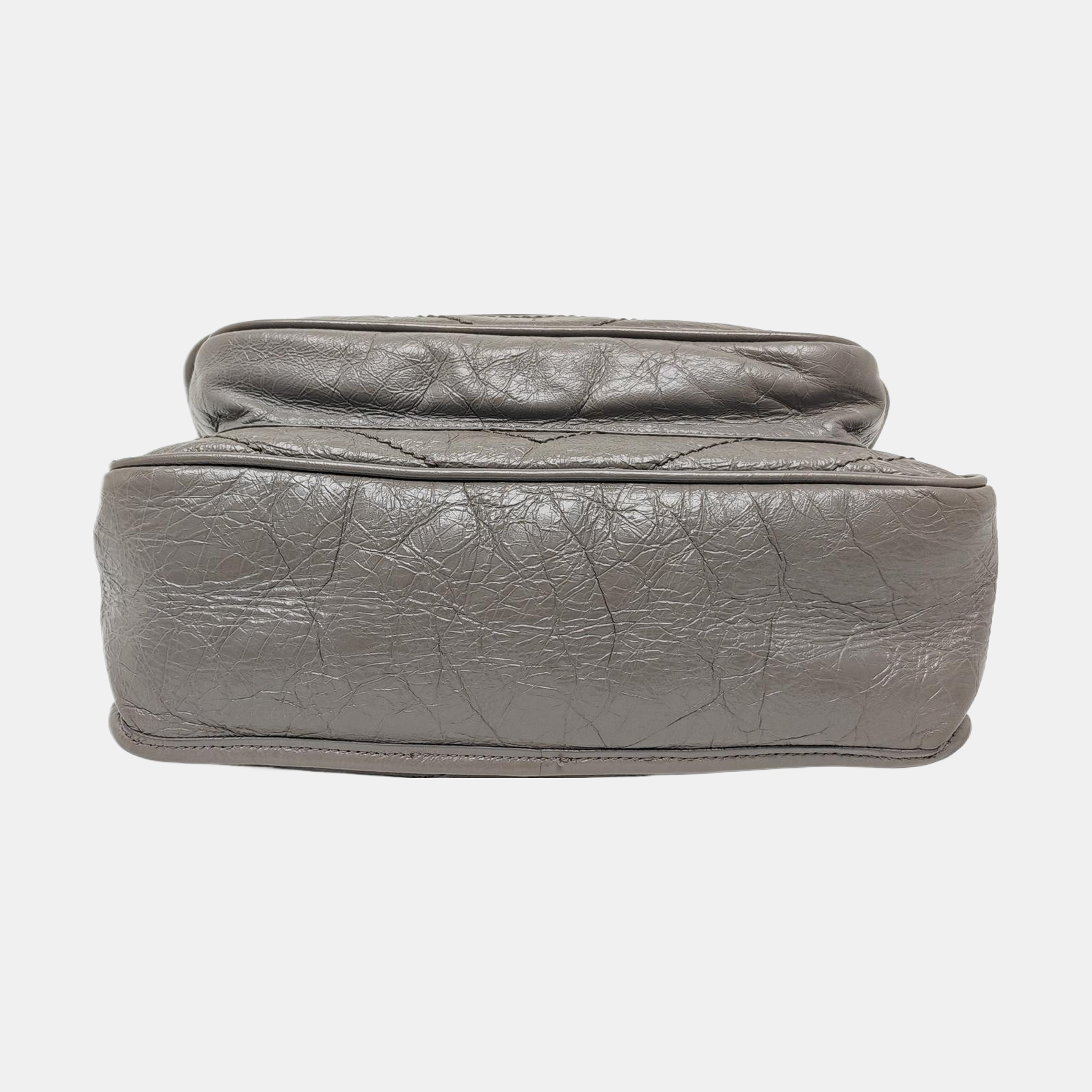 NIKI Medium Chevron, Quilted Calfskin Gray