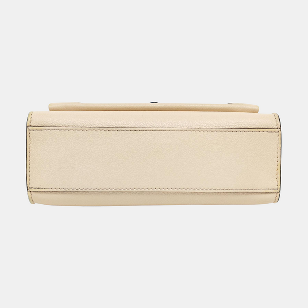Authenticated pre-owned  LOCKME BB Calfskin Beige - Crossbody Bag at Looply