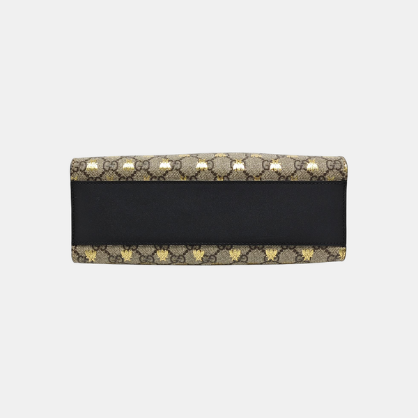 Padlock Small Monogram Coated Canvas Beige