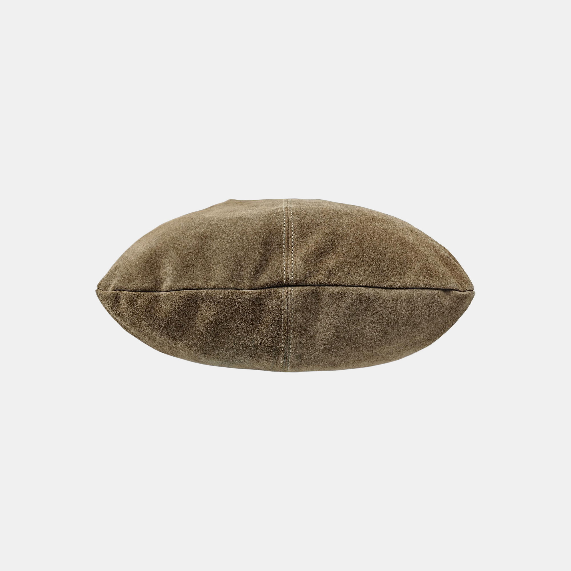 Suede Top Handle Bag Brown