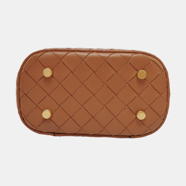 Intrecciato Mini Lambskin Brown