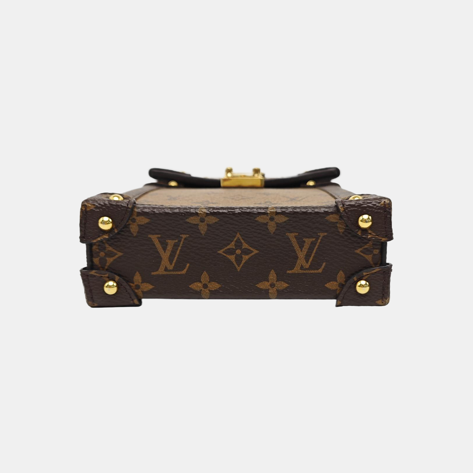 TRUNK Monogram Coated Canvas Brown