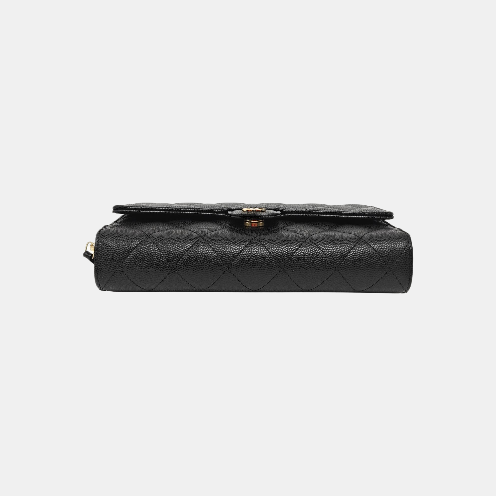 Quilted Grained Calfskin Black