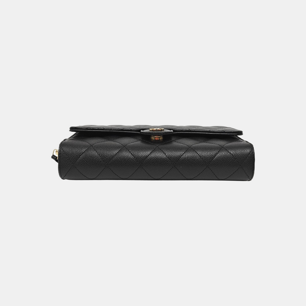 Quilted Grained Calfskin Black