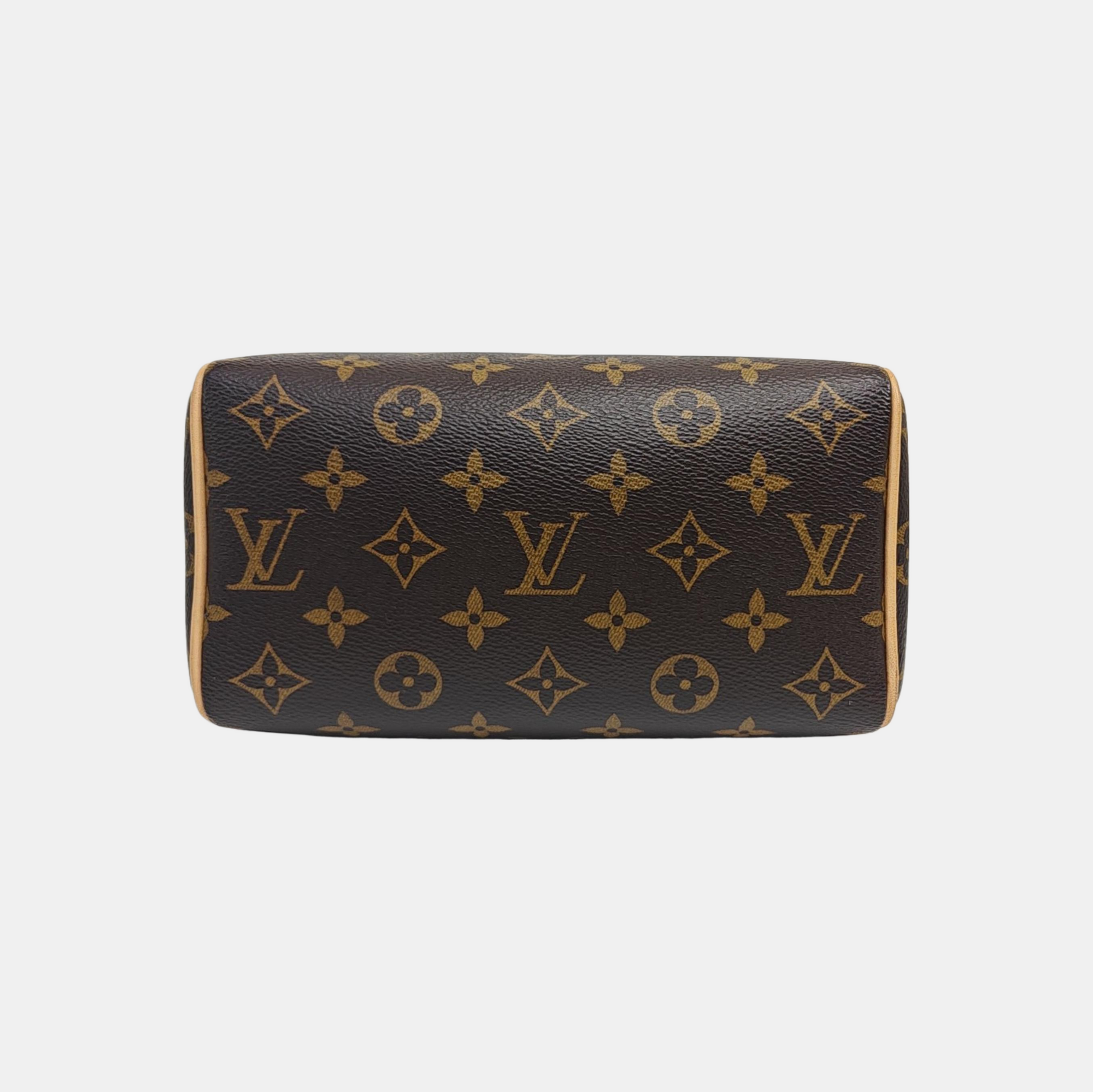 SPEEDY 20 Monogram Coated Canvas Brown
