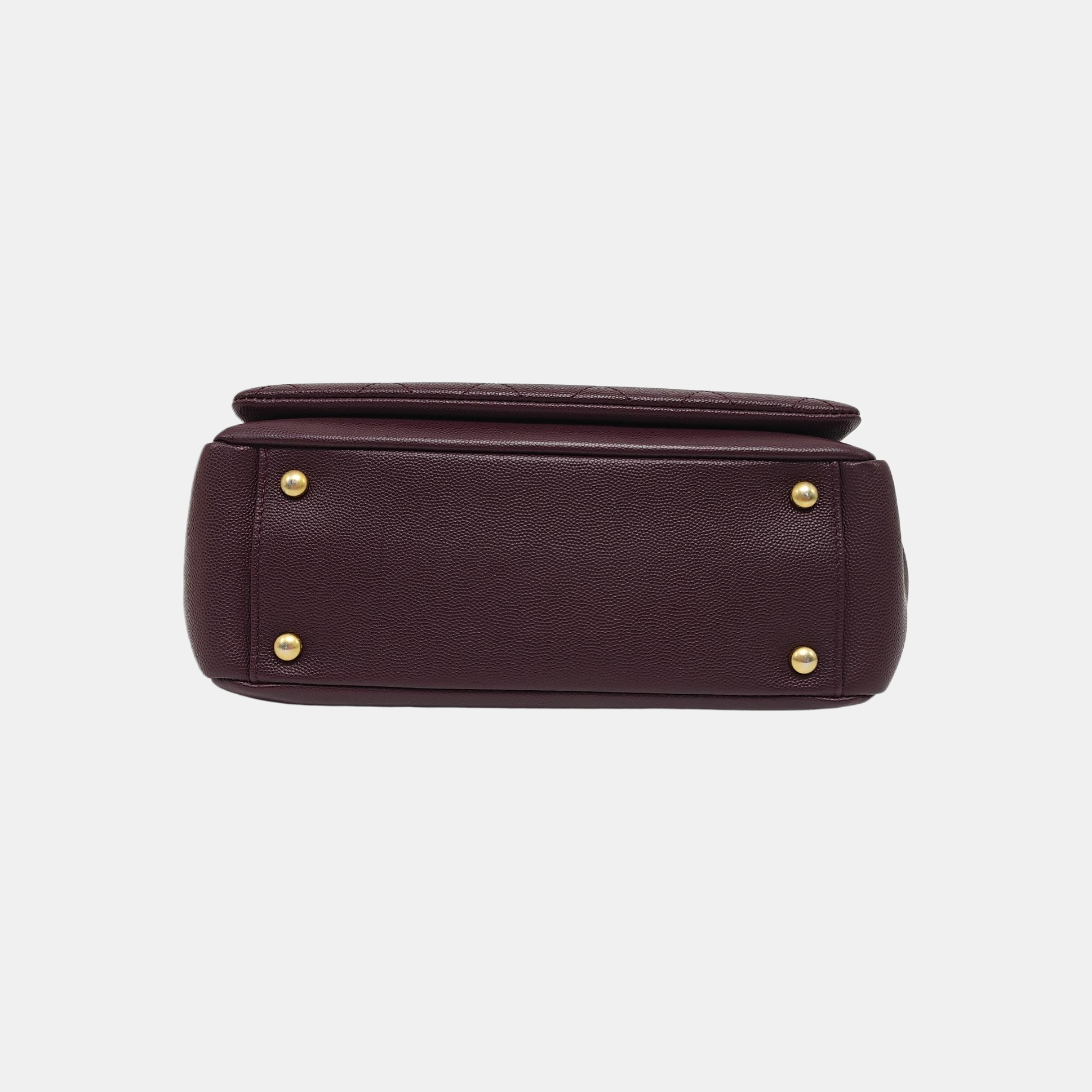 Quilted Grained Calfskin Shoulder Bag Red