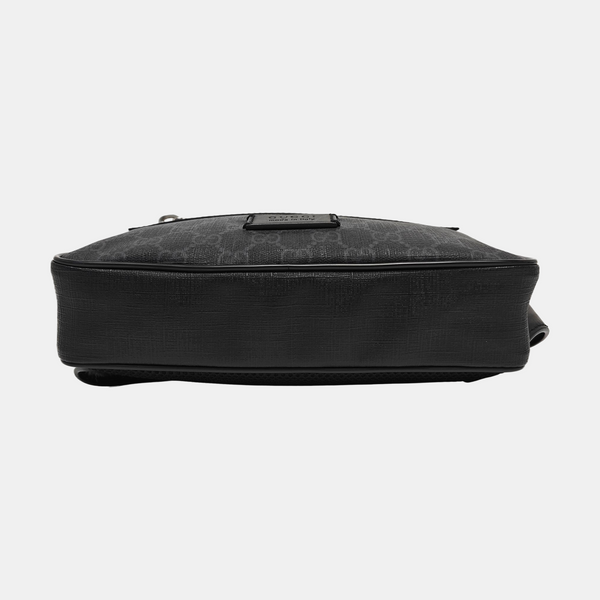 GG Supreme Monogram Coated Canvas Gray