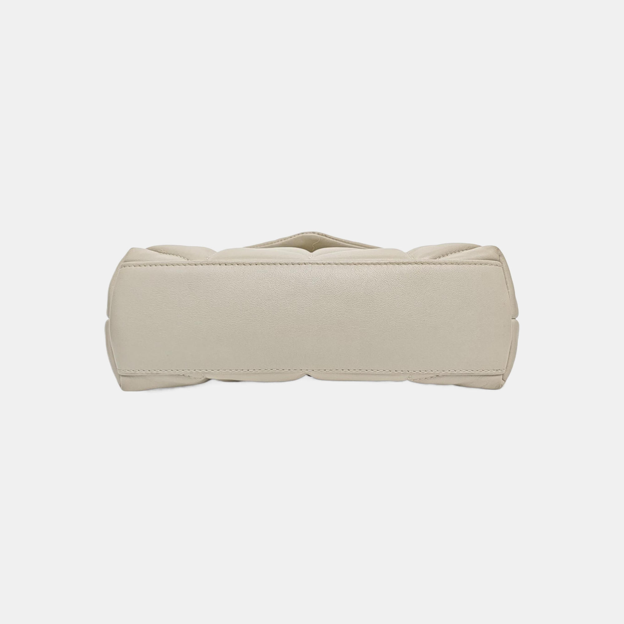 PUFFER Mini Quilted Lambskin White