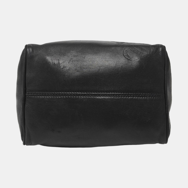 Calfskin Top Handle Bag Black