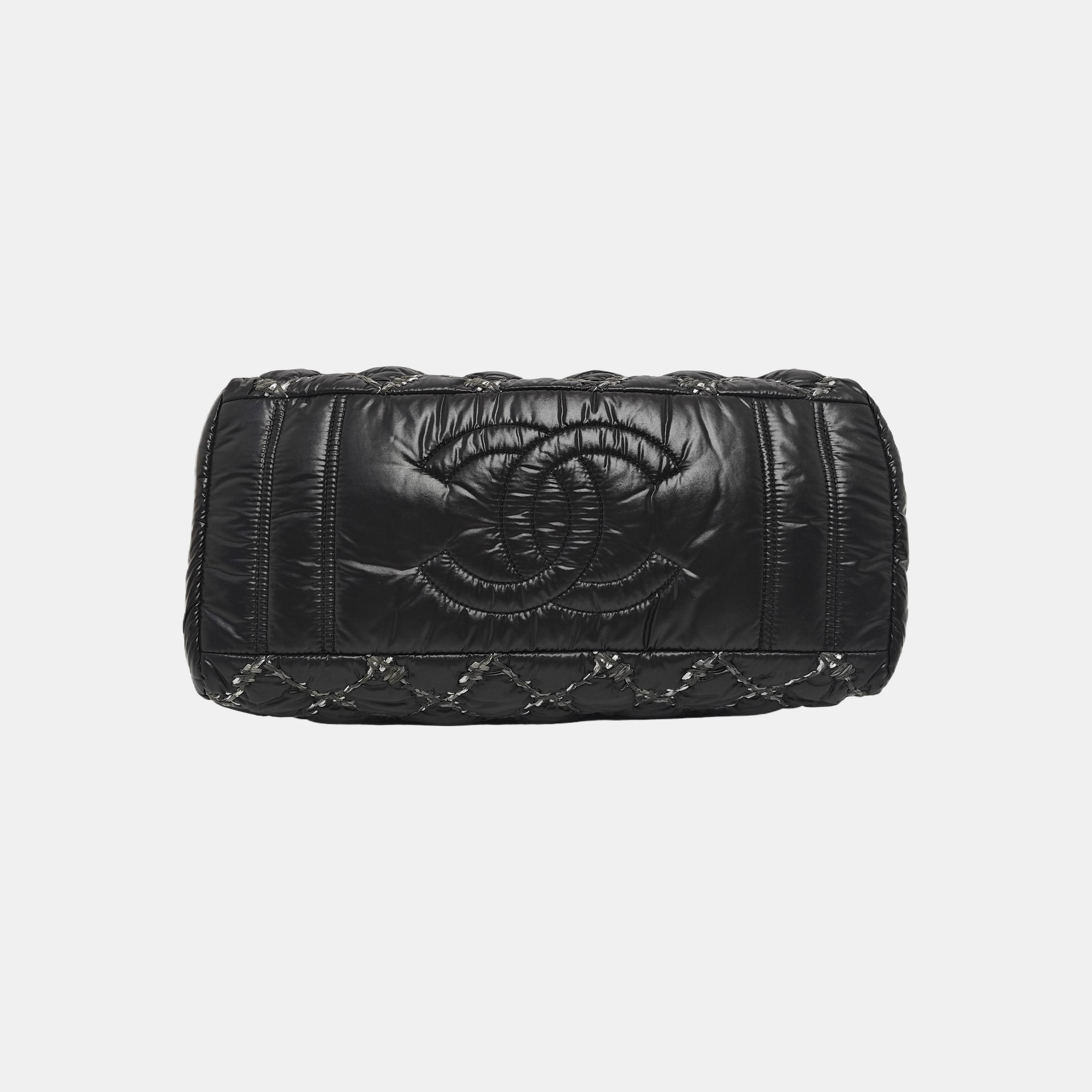 TWEED ON STITCH Quilted Nylon Black