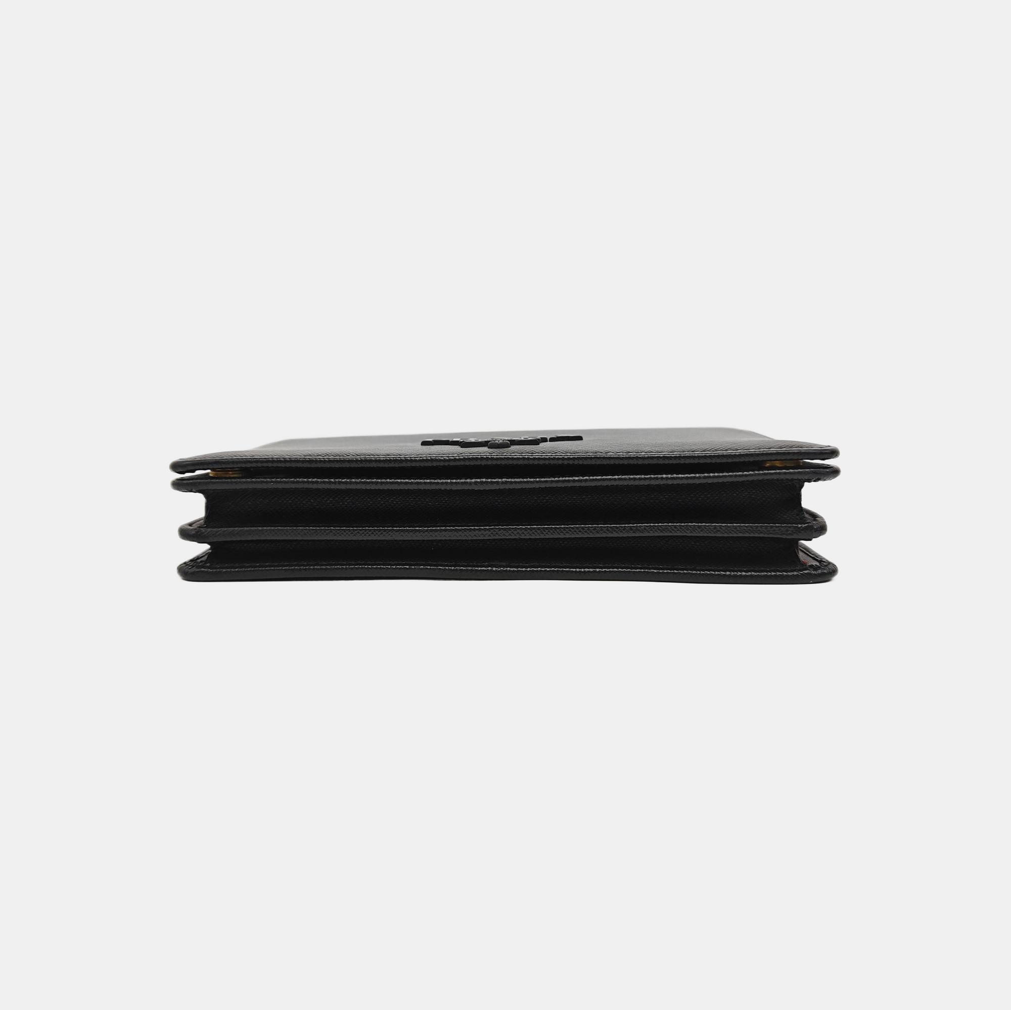 Calfskin Shoulder Bag Black