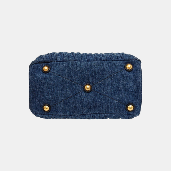Avenue Quilted Fabric Blue