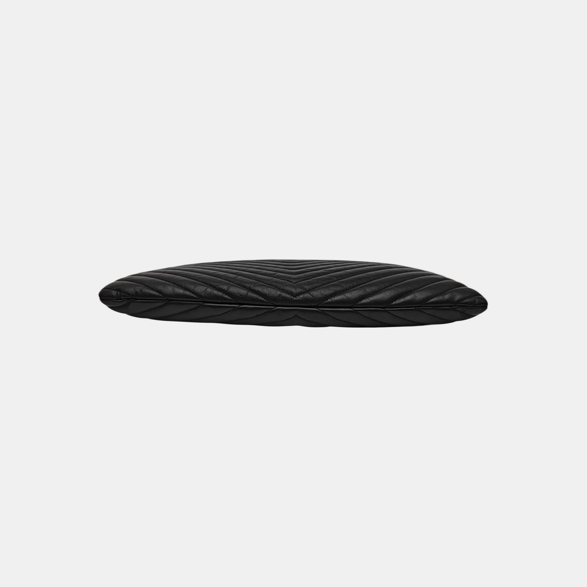 MONOGRAM Chevron Calfskin Black