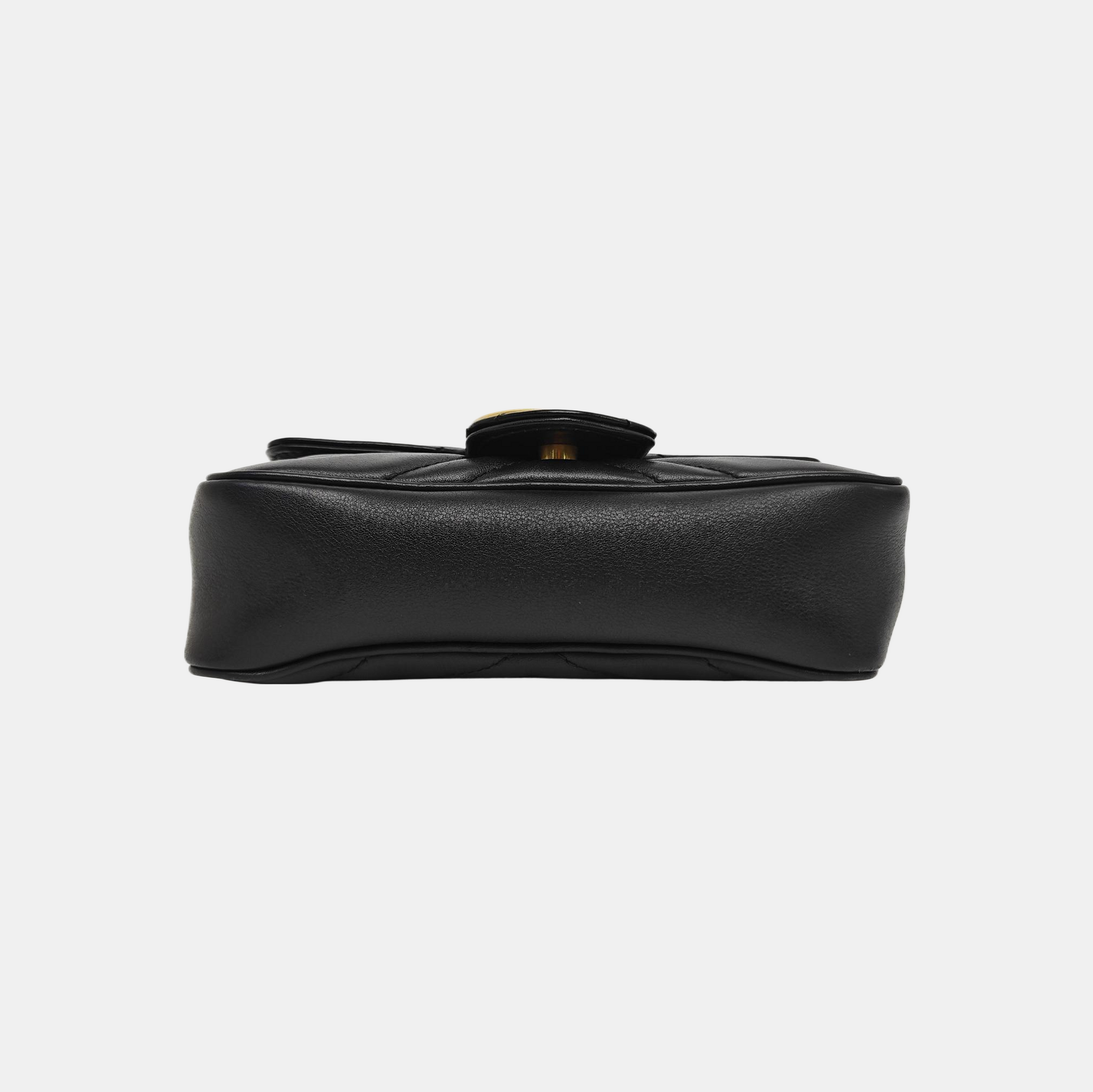 GG Marmont Mini Quilted Calfskin Black