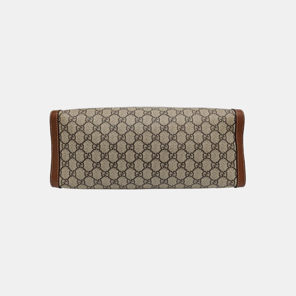 Padlock Medium Monogram Coated Canvas Beige