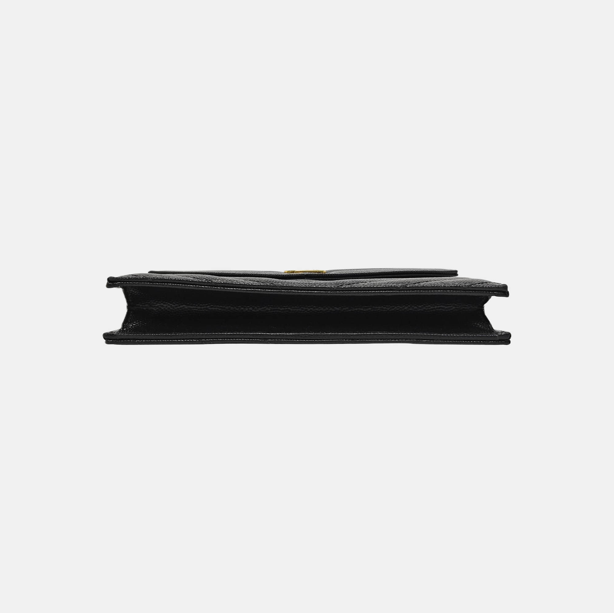 MONOGRAM WOC Chevron Calfskin Black