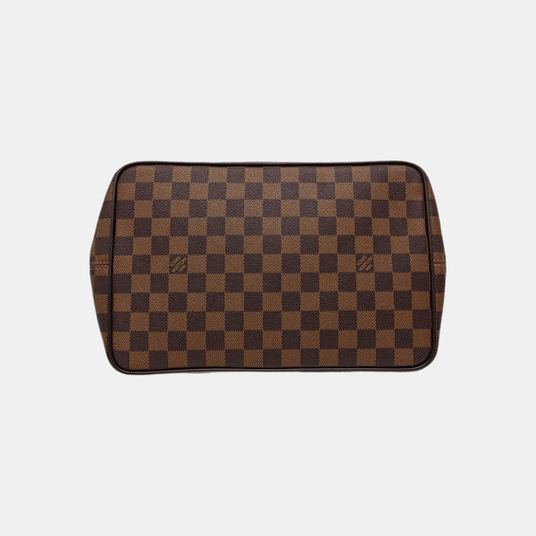 BERGAMO MM Damier Ebene Coated Canvas Brown