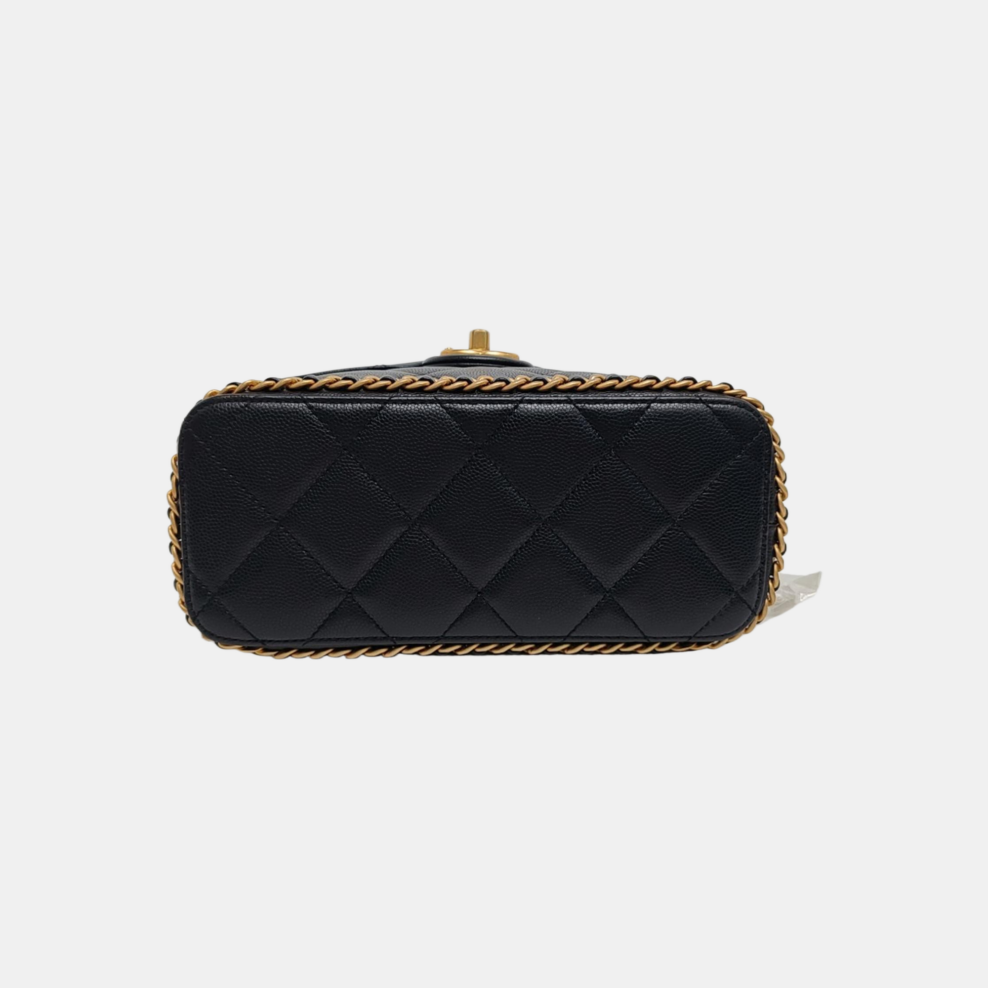 Quilted Grained Calfskin Black