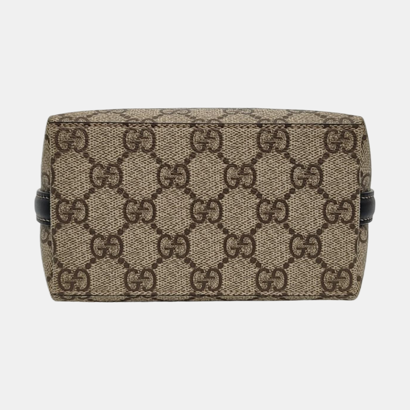 GG Emblem Mini Monogram Coated Canvas Beige