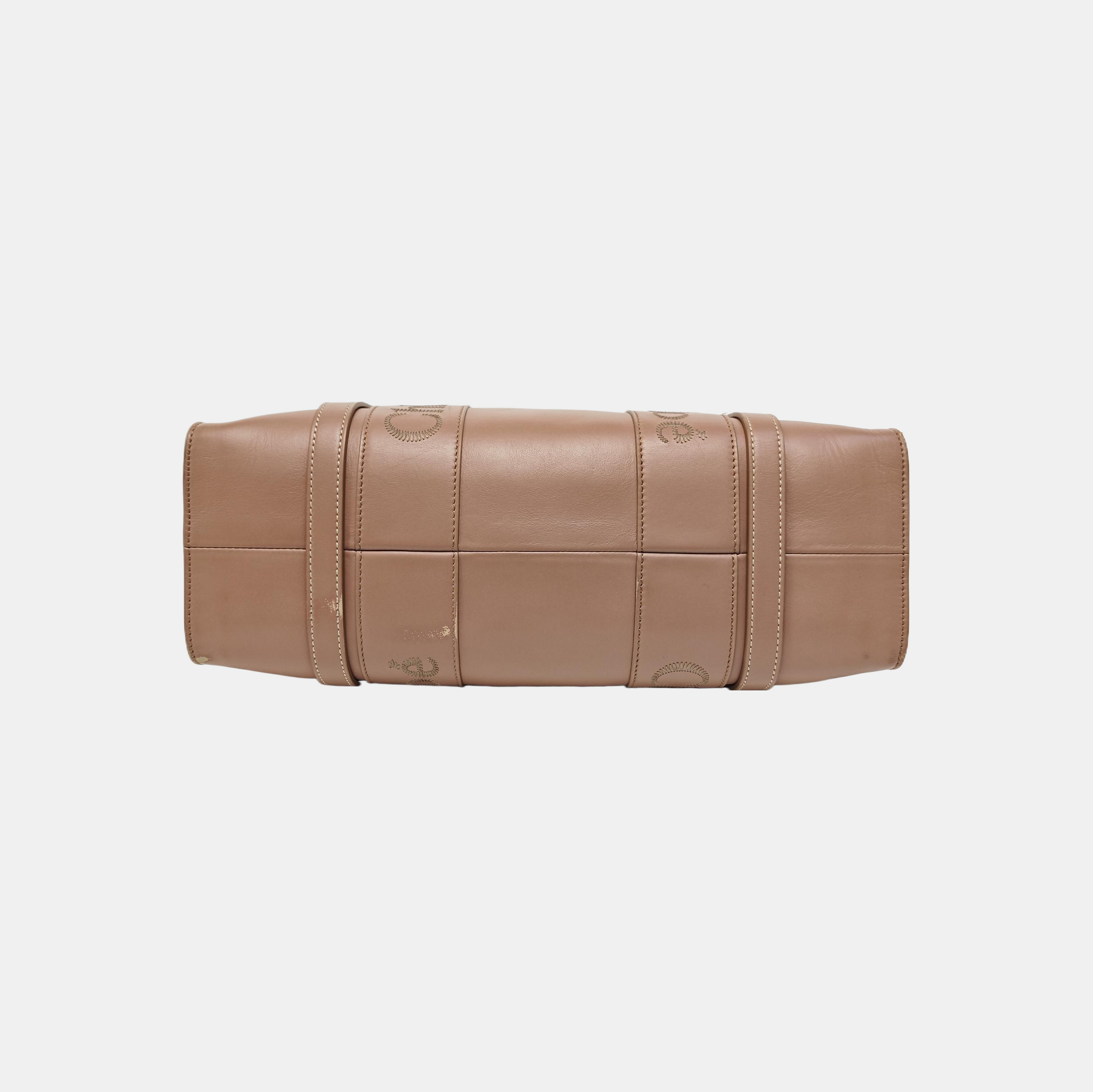 Woody Large Quilted Calfskin Beige