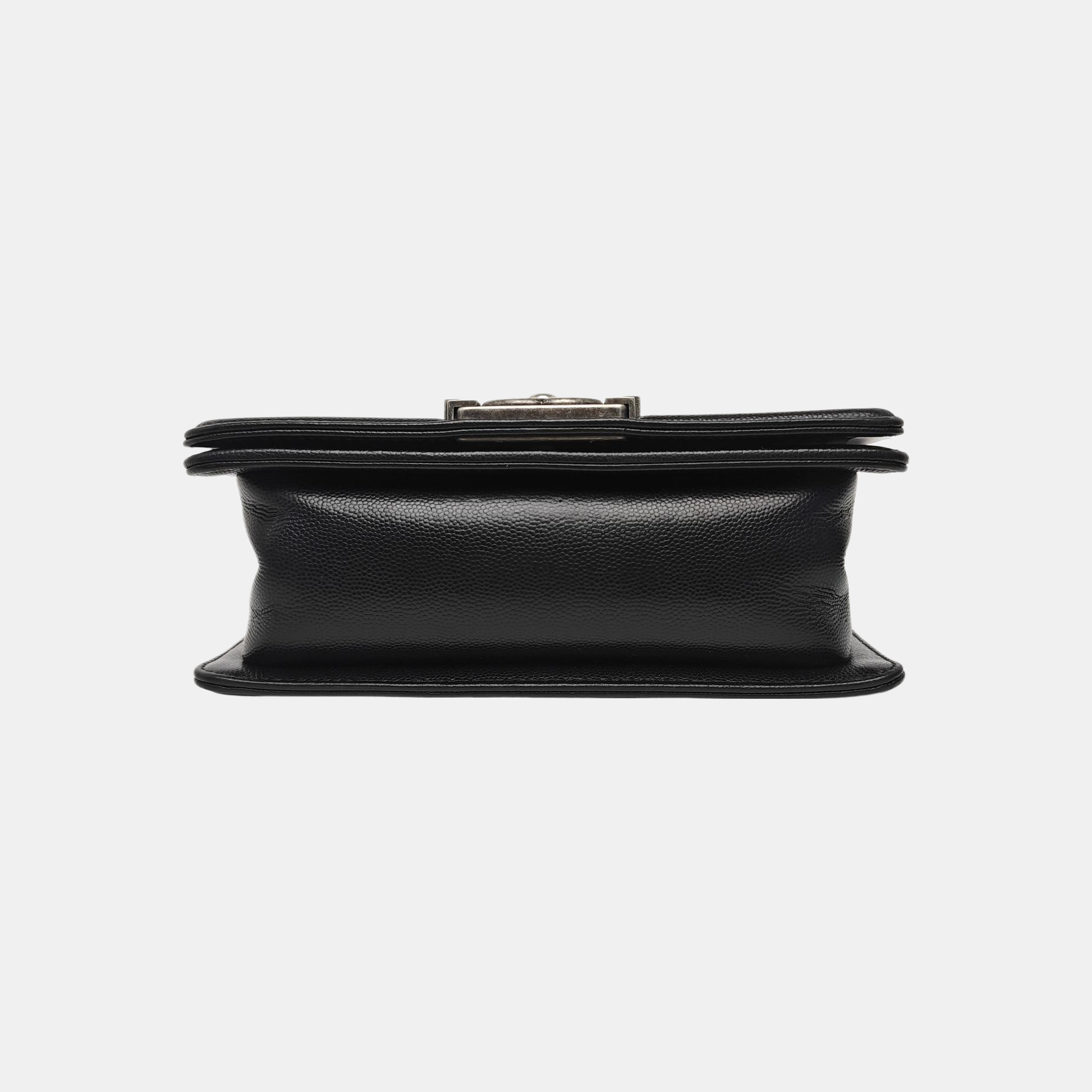 BOY CHANEL Small Quilted Grained Calfskin Black