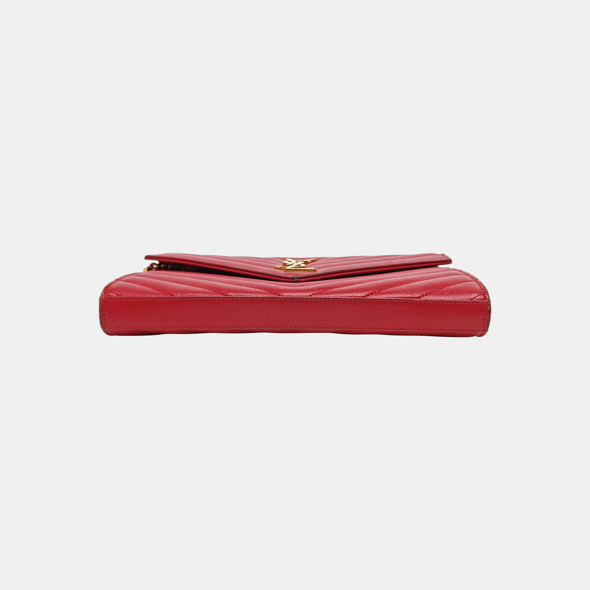 MONOGRAM Medium Chevron Calfskin Red