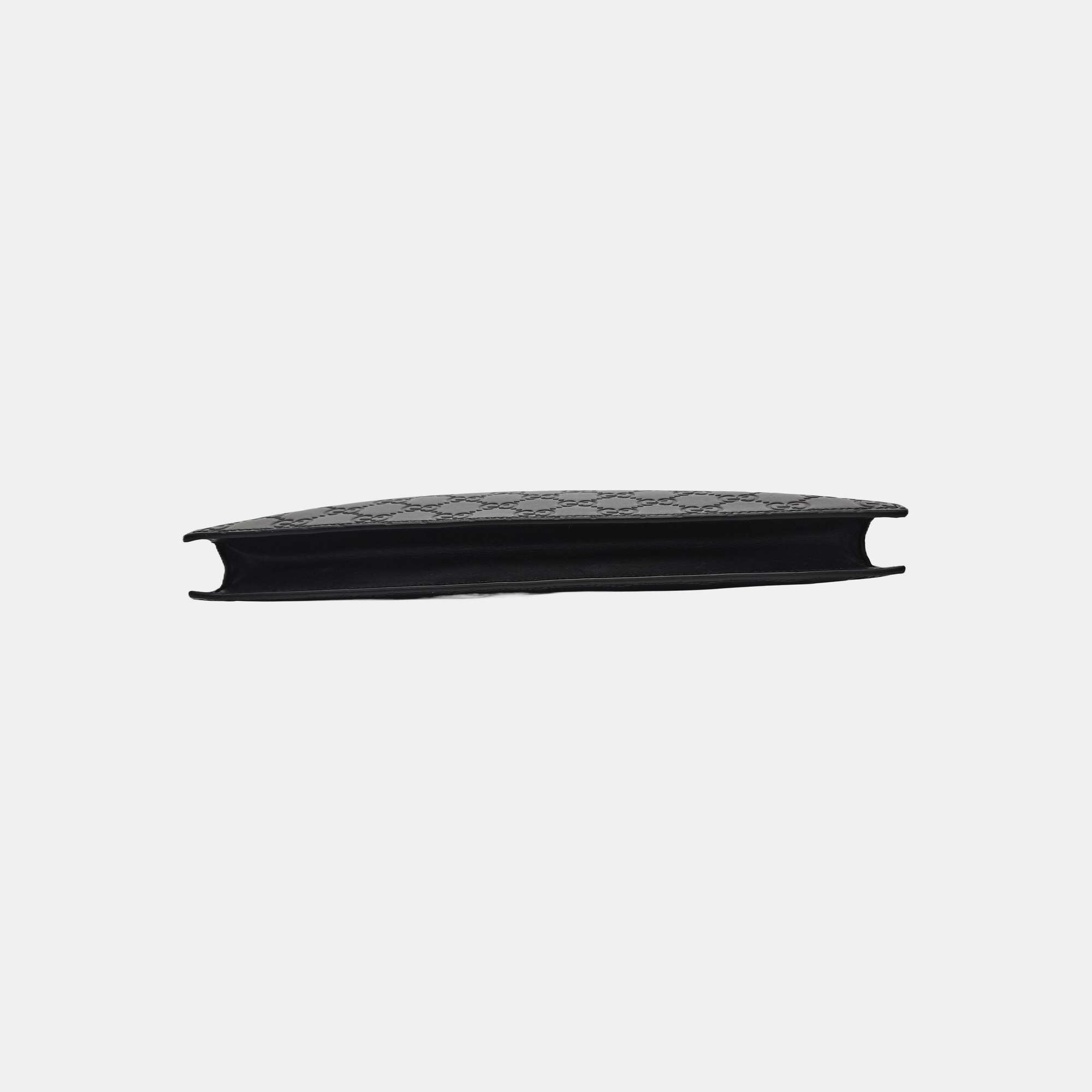 Microguccissima Monogram Calfskin Black