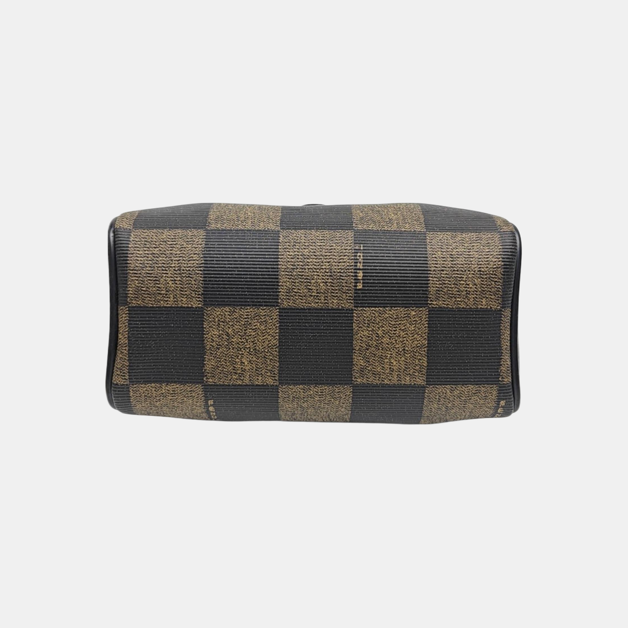 Coated Canvas Shoulder Bag Black
