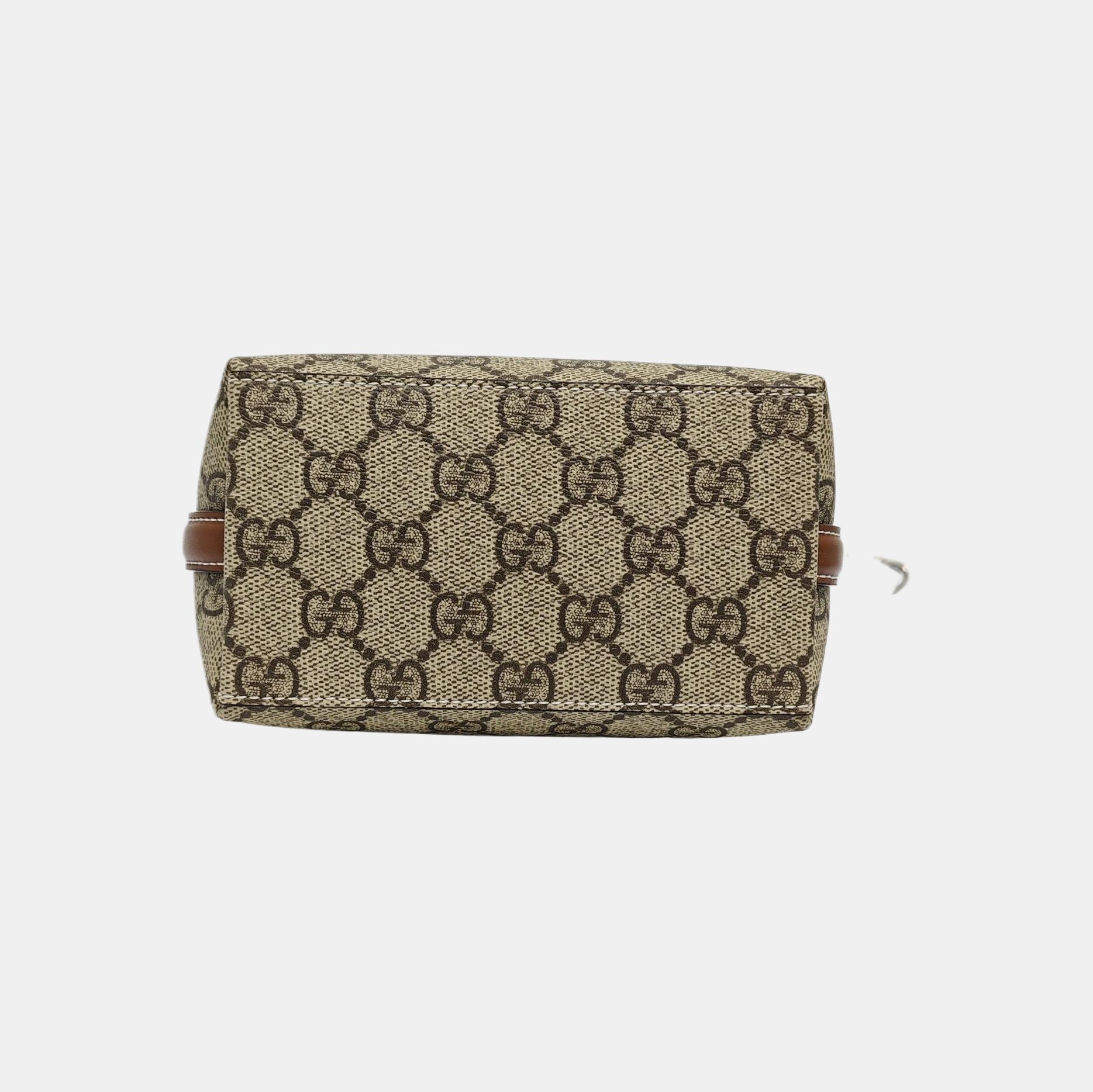 GG Emblem Monogram Coated Canvas Beige