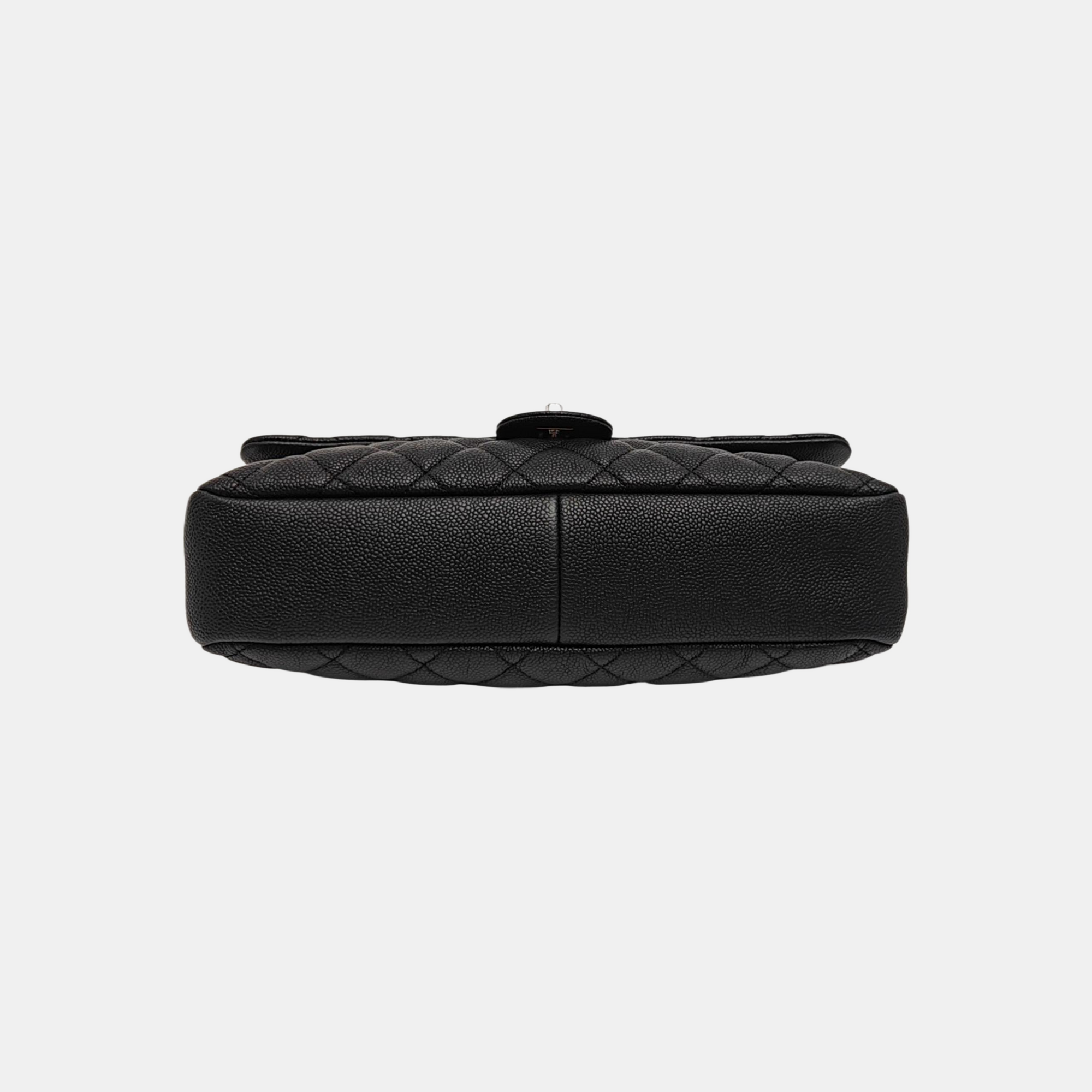 Large Quilted Grained Calfskin Black