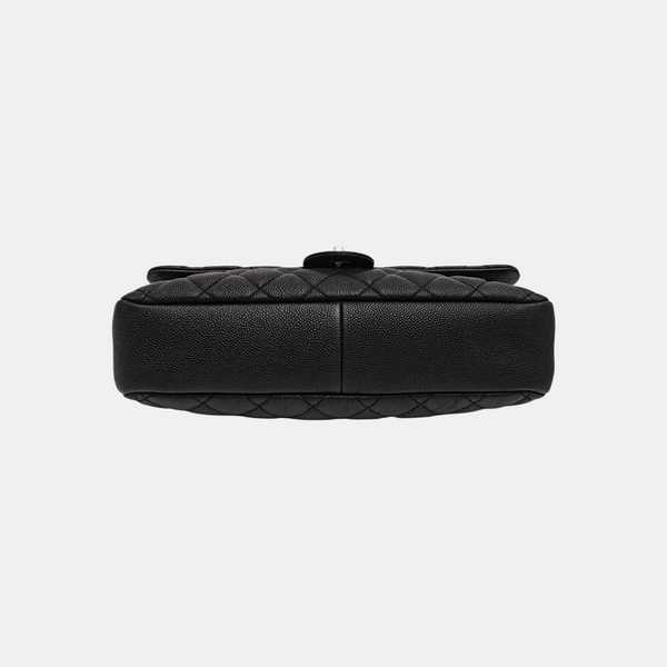 Large Quilted Grained Calfskin Black