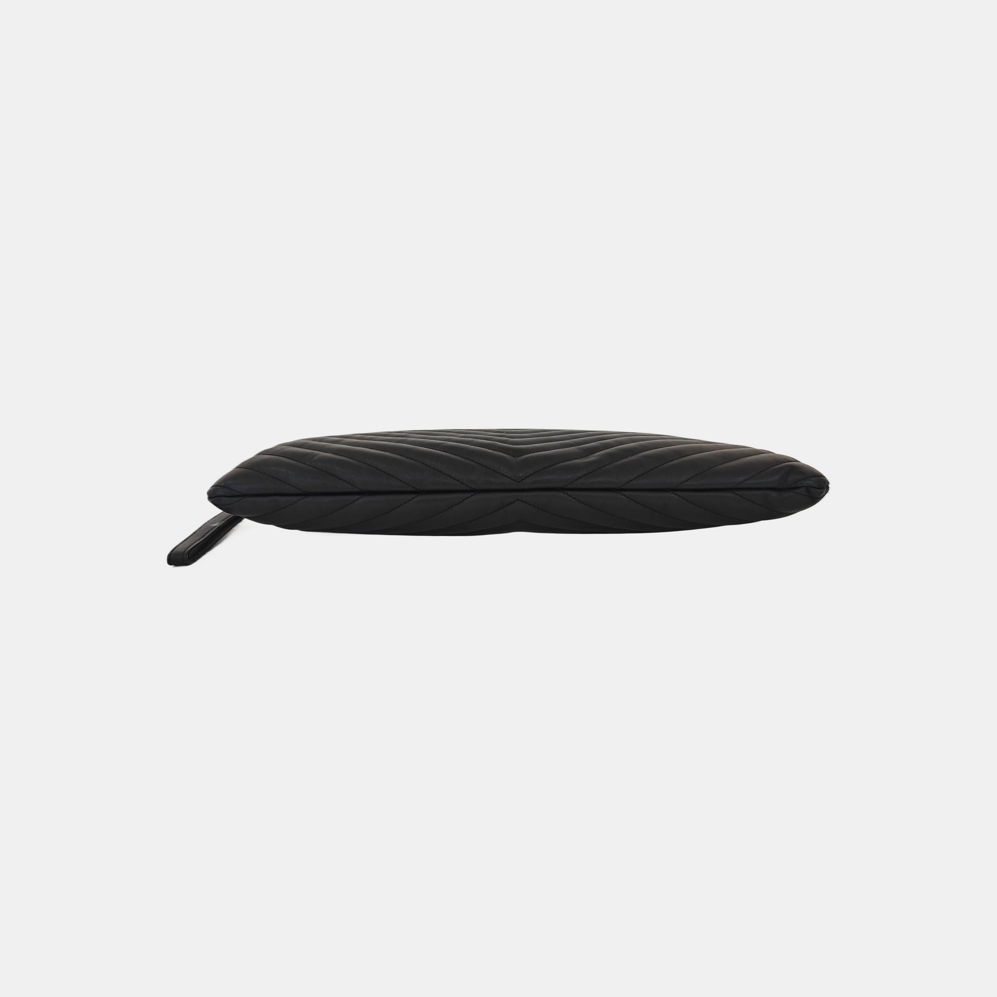 MONOGRAM Chevron Calfskin Black