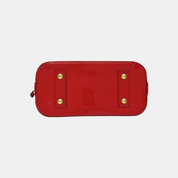 ALMA BB Monogram Patent Leather Red