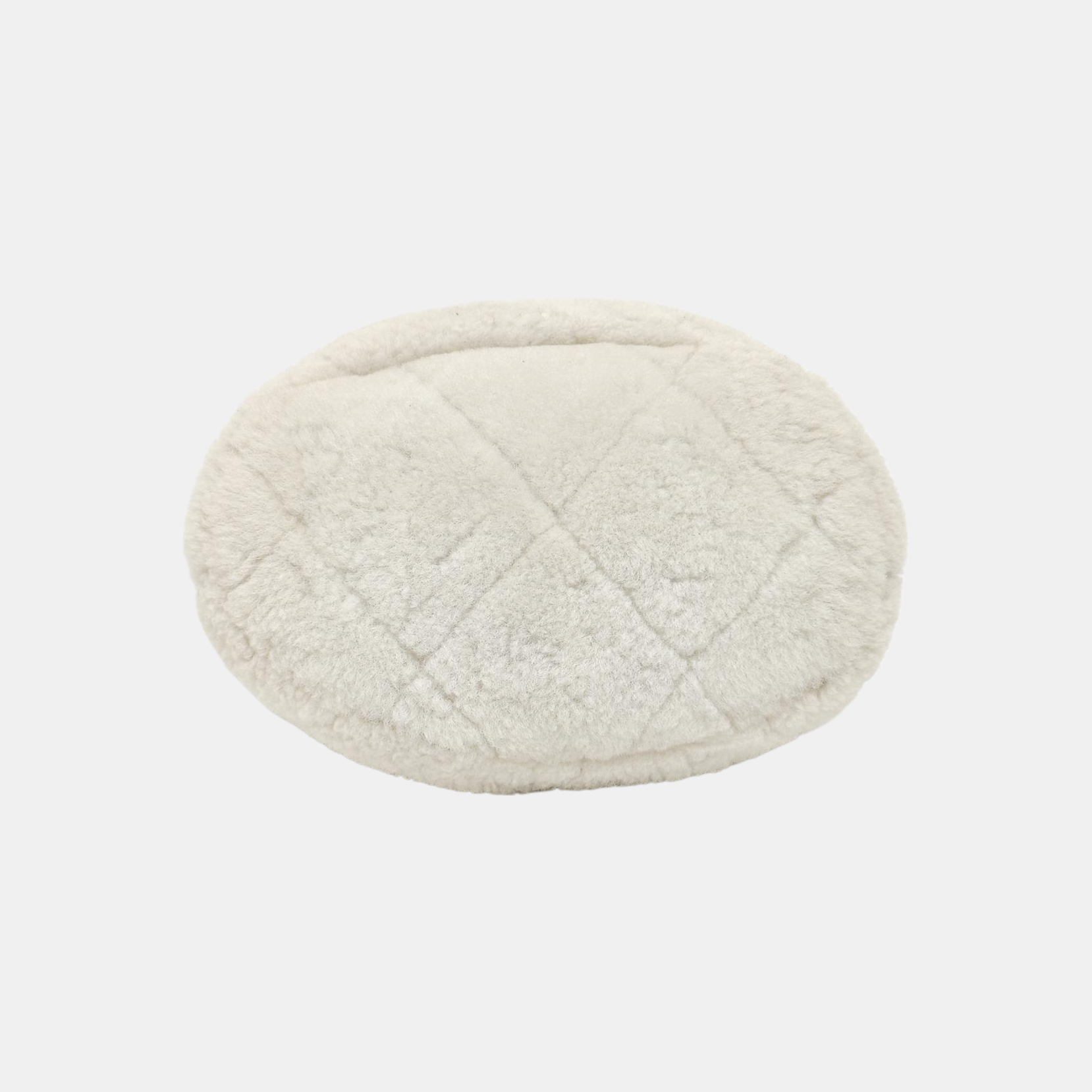 Quilted Sheepskin Bucket Bag White