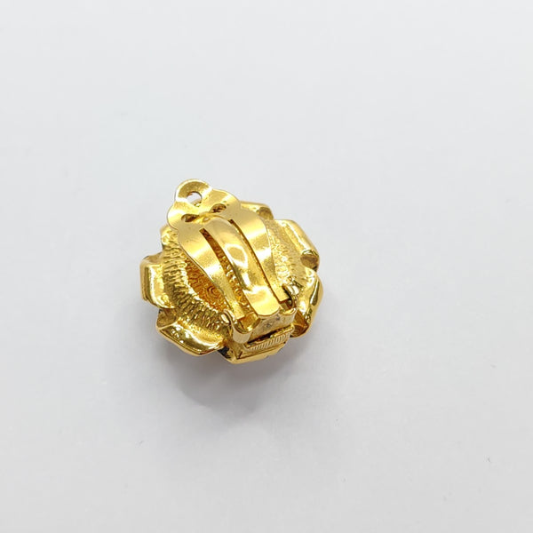 Metal Gold Clip On Earrings