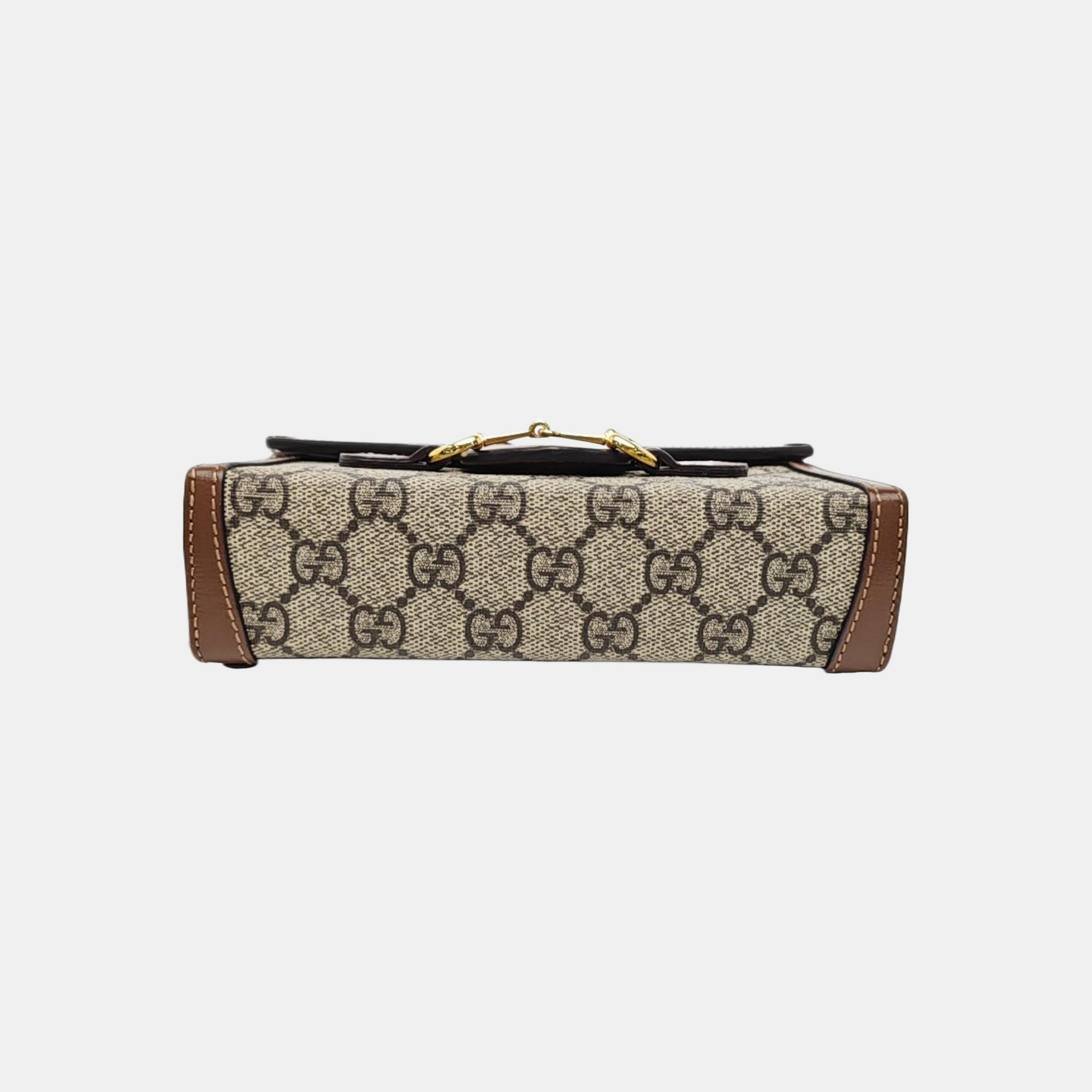 Horsebit 1955 Mini Monogram Coated Canvas Beige