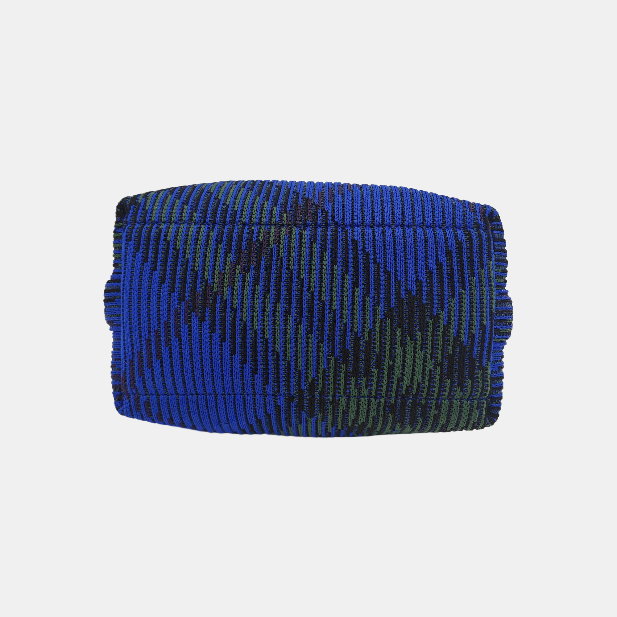 Fabric Top Handle Bag Blue